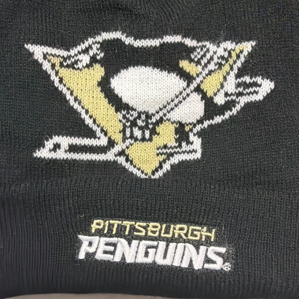Pittsburgh Penguins Beanie‎ Hat Cap Men's Black NHL One Size Knit Highmark